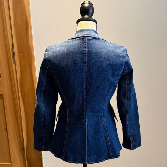 GAP Women's Dark Blue Denim Blazer - Picture 2 of 4